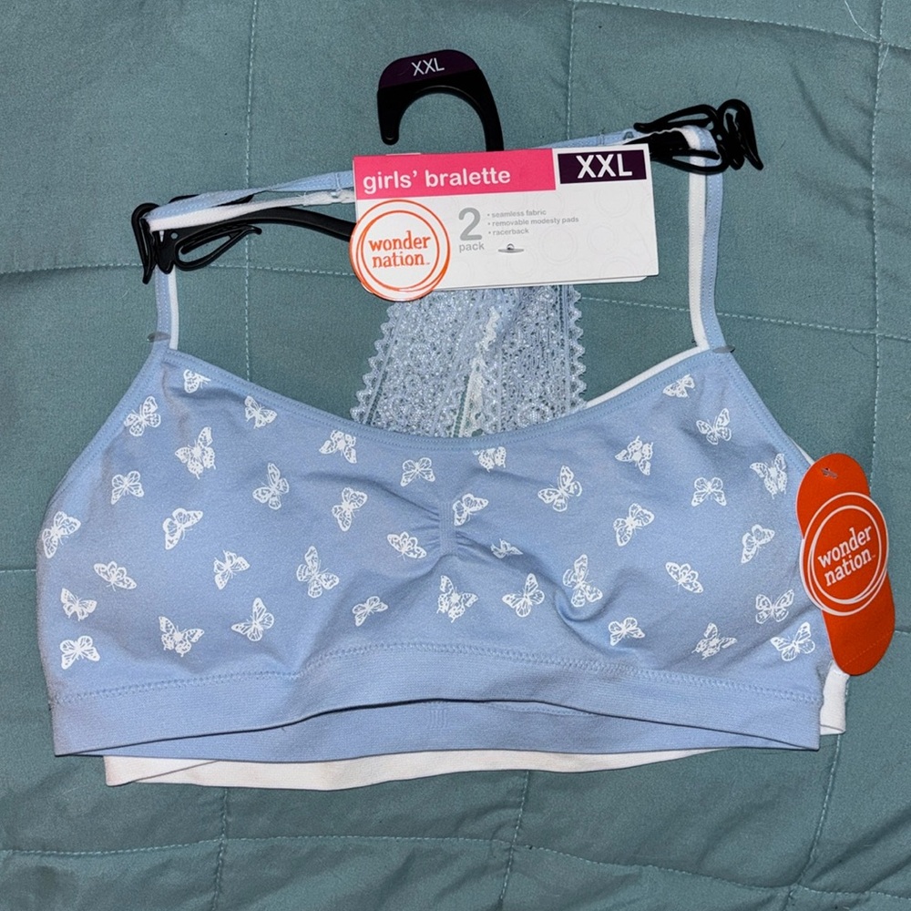 Wonder Nation Girls’ Bralette 2-Pack – XXL